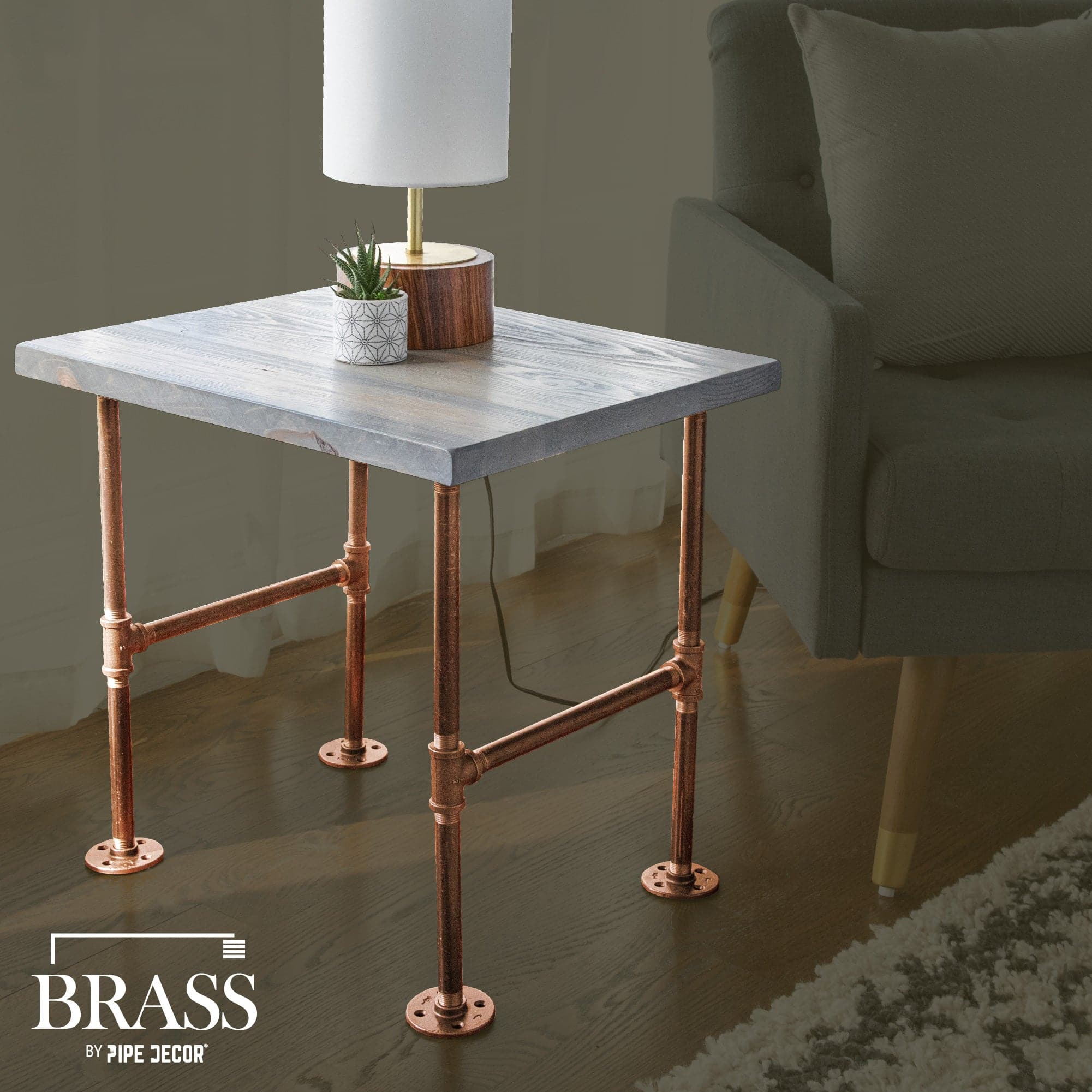 3/4 in. x 8 in. Red Brass Pipe