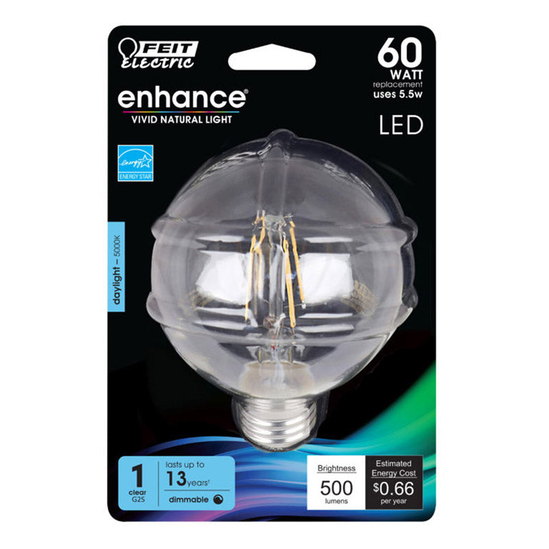 BULB LED G25 500L CL5.5W (Pack of 1)