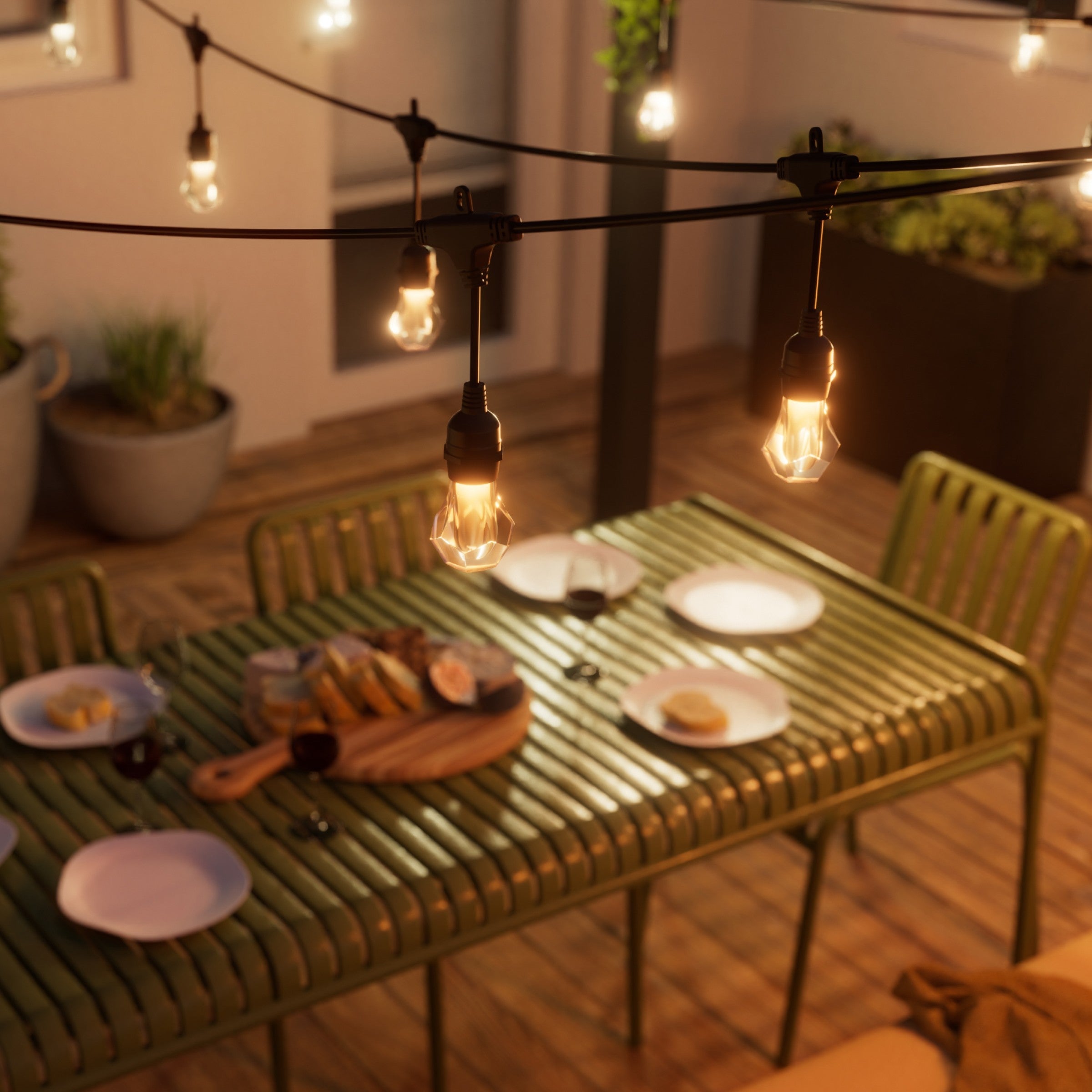 Matter Smart Multicolor Outdoor String Lights Smarter Kit 49ft (15m)