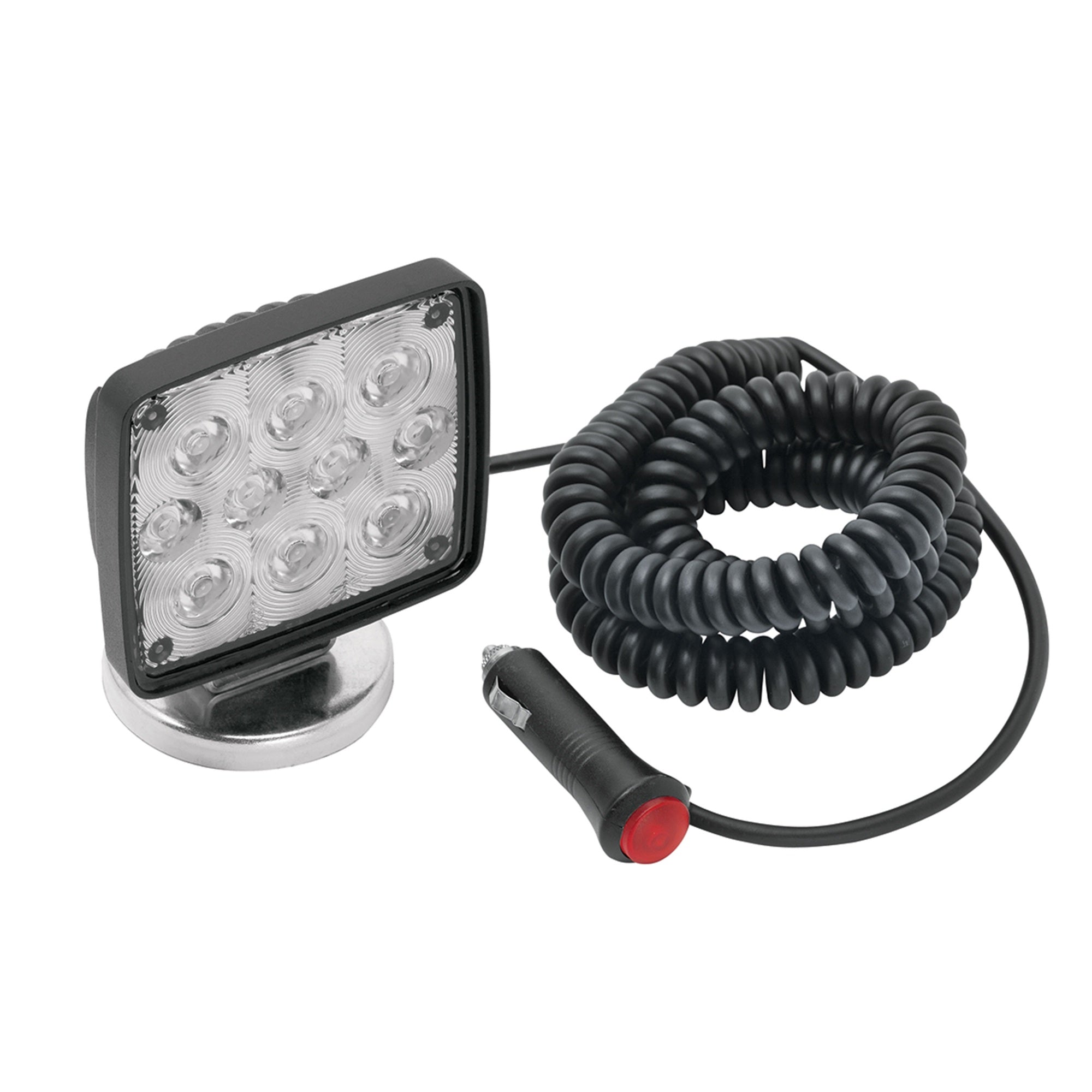 Wesbar (54209-018) Rectangular Auxiliary Led Work Light With 19' Coiled Cord And Magnetic Base