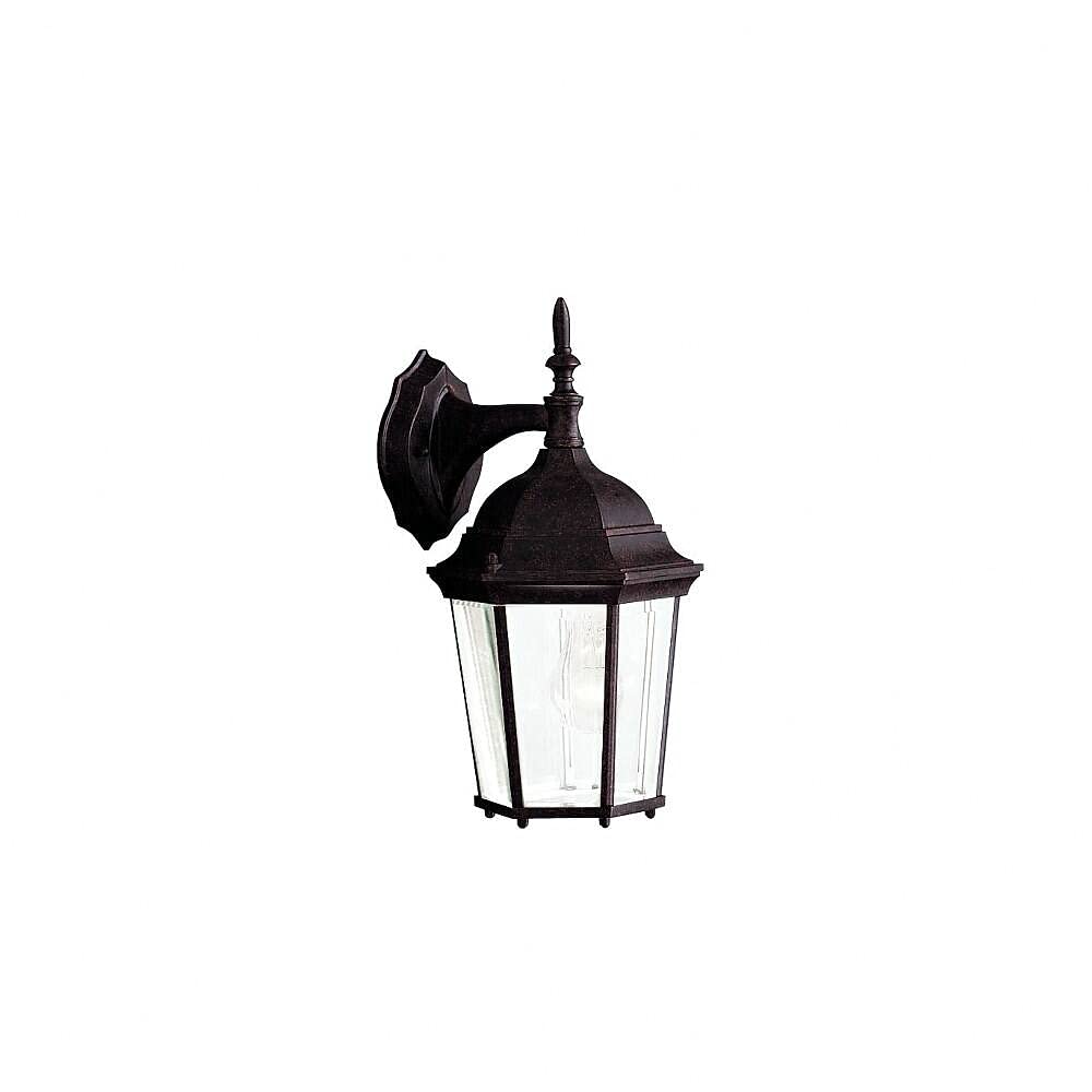 Kichler Madison 14.75'' 1 Light Outdoor Wall Light With Clear Beveled Glass In Tannery Bronze