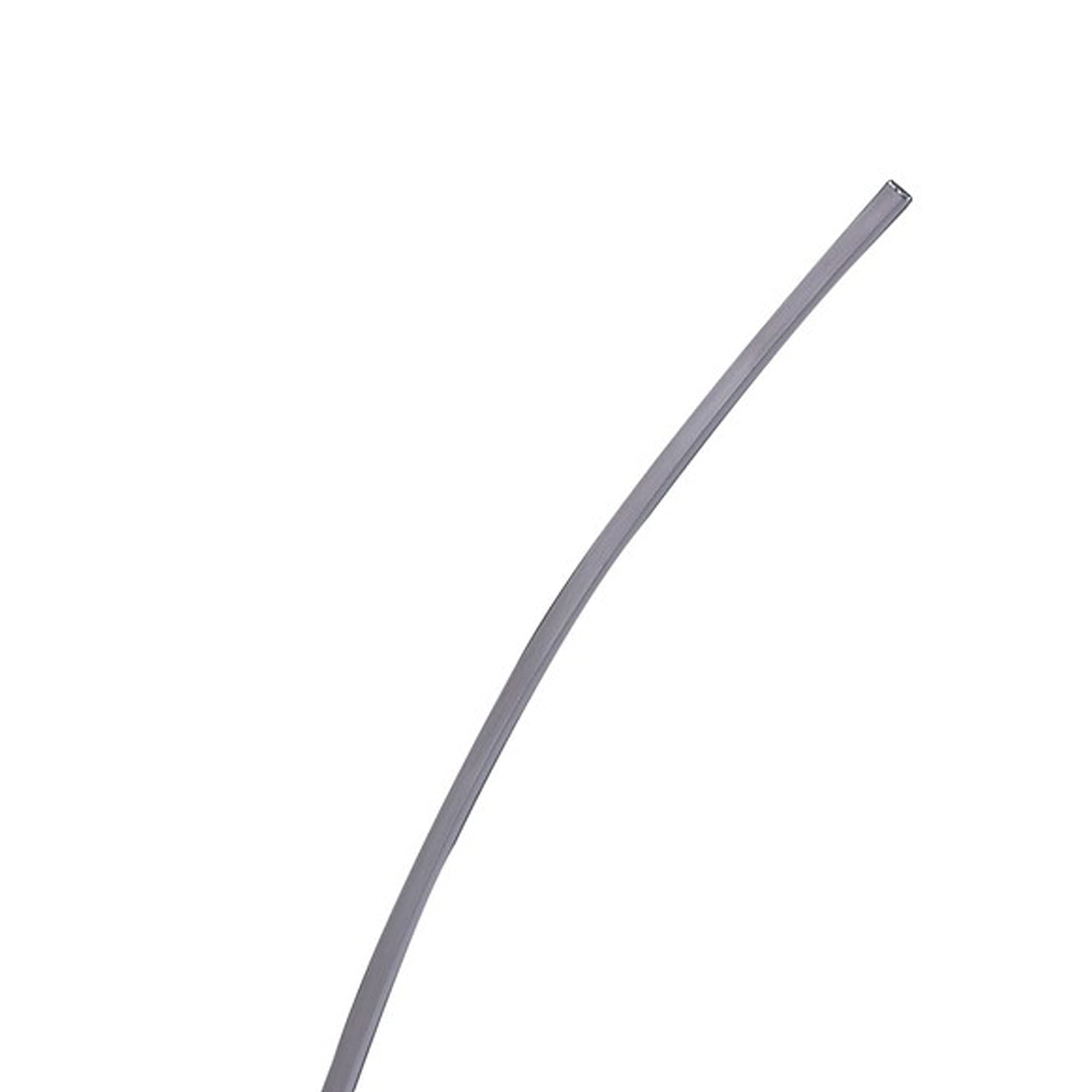 Benzara Floor LED Lamp, Model BM240345, Metal Arched Design, Brushed Silver Color