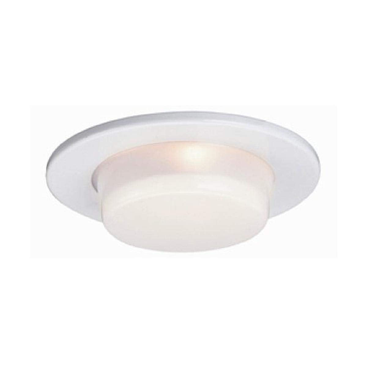 Jesco Lighting TM5505WH Recessed Light, 5-Inch, Dropped Opal Glass Dish, White Finish, Diameter: 6-1/4in