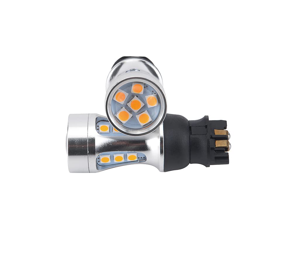 GFJMC PW24W LED Bulbs - Super Bright Canbus Amber Front Turn Signal Lights, Model PW24W-30WA