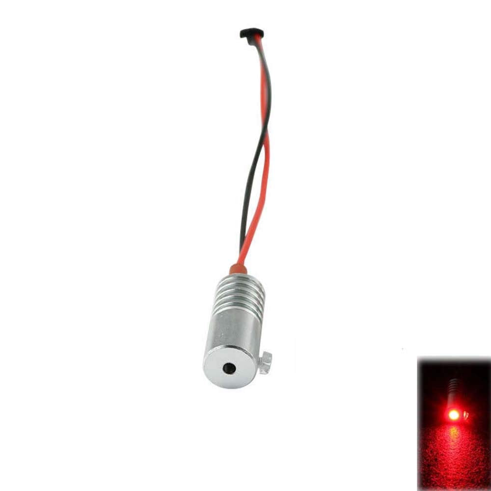 3Mm 5Meters/16Ft Pmma Optic Fiber Cable Side Glow With 12V 1.5W Led Aluminum Illuminator Light Source For Home Car Diy (Red)