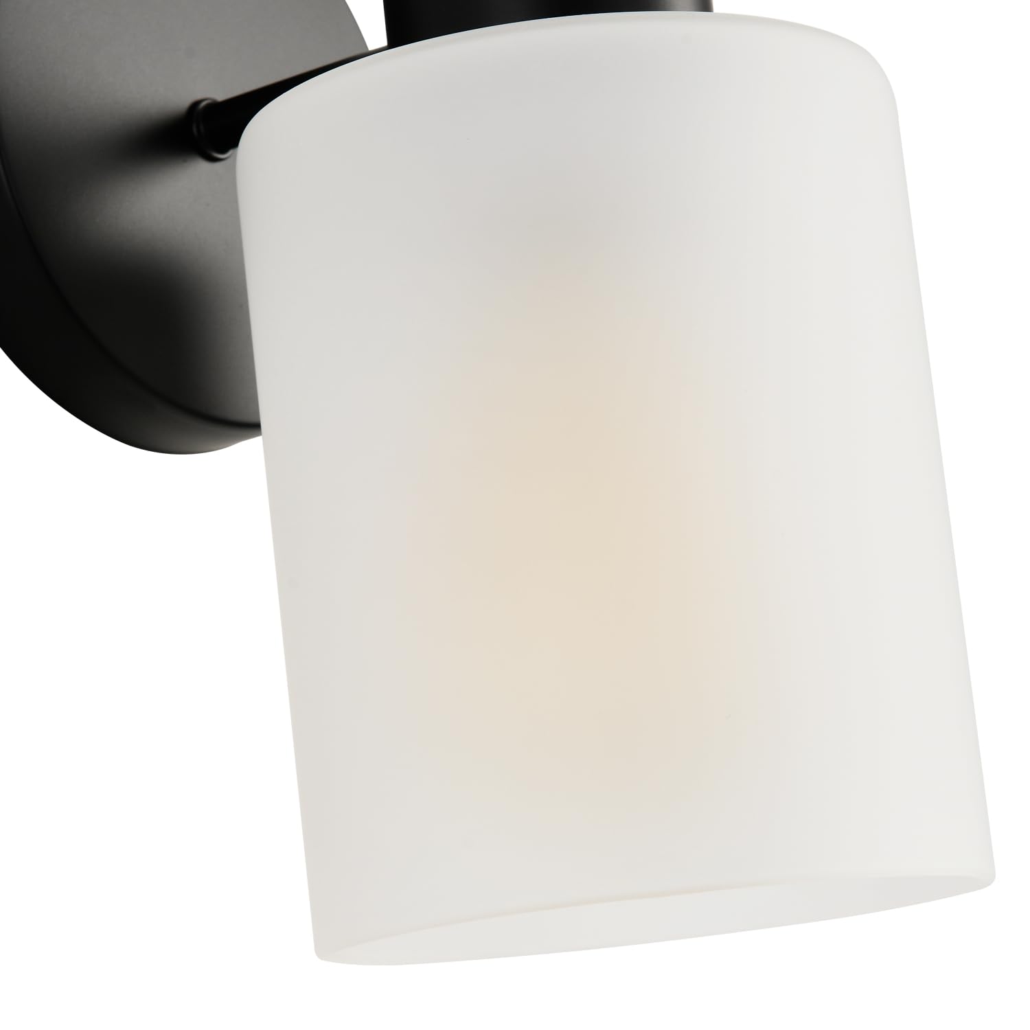 KENMI Metal Wall Sconces, 2 Pack, Matte Black, Clear Glass Shade, Model W12W