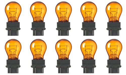 CEC Industries Amber Bulbs, 12.8/14 V, 26.88/6.72 W, W2.5x16q Base, S-8 Shape, Box of 