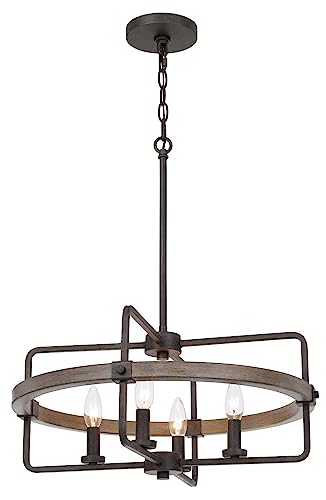 Cal Lighting Fx-3765-4 Chandelier, Blacksmith