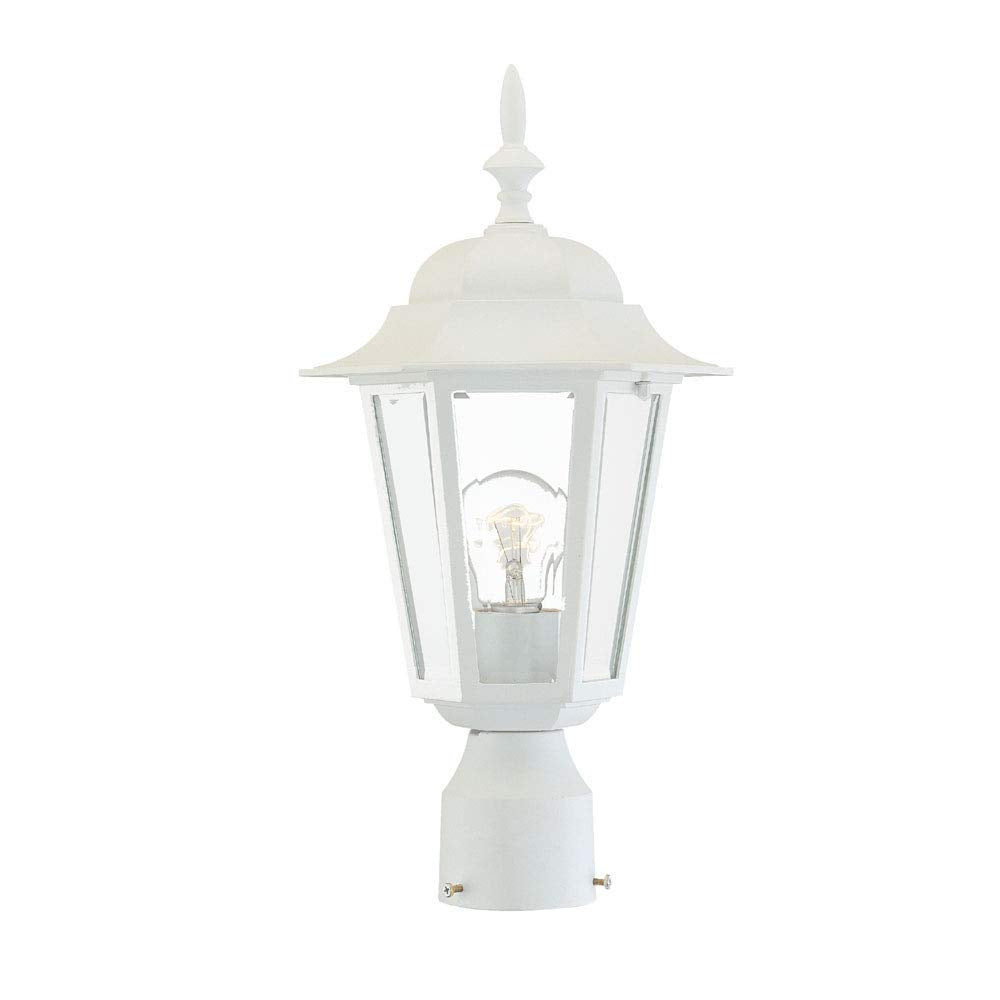 Acclaim Lighting 1-Light Outdoor Post Mount Fixture, Textured White, Camelot Collection