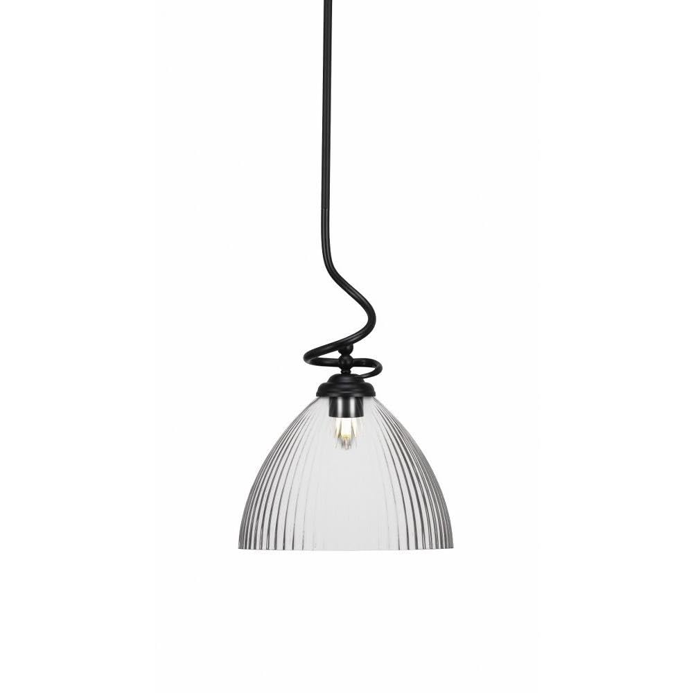Toltec Lighting Capri 1 Light Pendant in Matte Black (900-MB-4630)