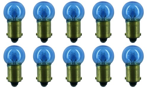 CEC Industries Blue Bulbs, 14V, 3.78W, BA9s Base, G-4.5 Shape, Box of 10