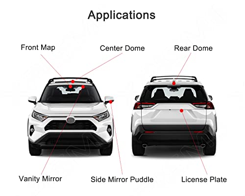Xpismii 15 Piece 6000K White Led Interior Light Kit Package Replacement For Chevy Chevrolet Tahoe/Suburban, Gmc Yukon 2007 2008 2009 2010 2011 2012 2013 2014, With Placement Diagram And Install Tool