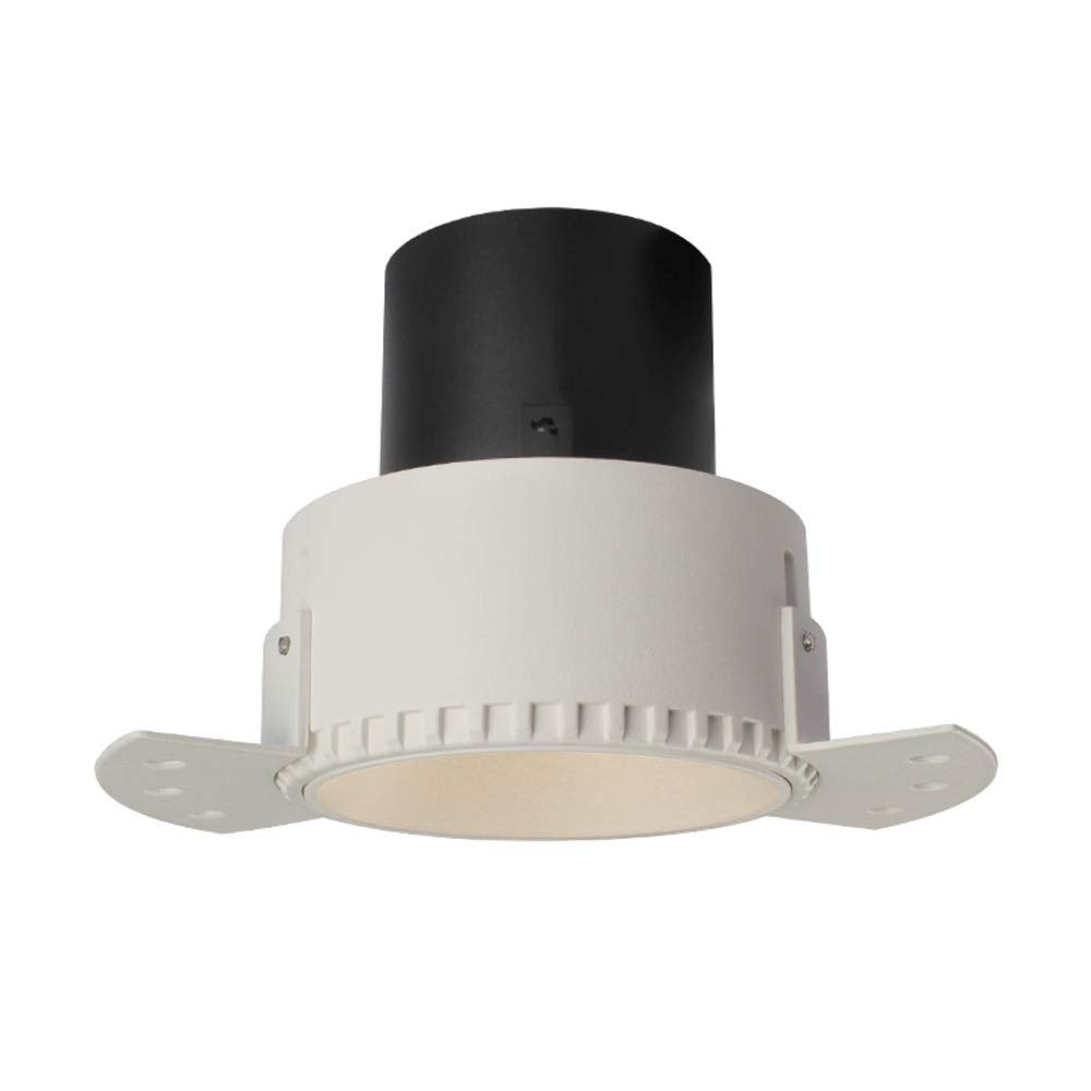 OZZKI Recessed White 7W LED Recessed Downlight Nordic Borderless Living Room Bedroom Anti-Glare Ceiling Spotlight 90mm/3.54 Hole