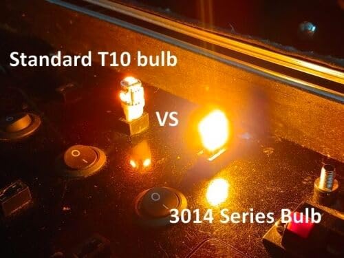 Fyre Flys LED Headlight DRL Strip Bulbs, 3014 Series, Canbus Error Free, Yellow/Amber, Model X7-3014-18-CN-HA, for