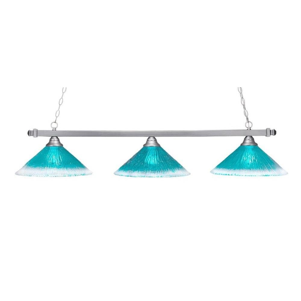 Square 3 Light Island in Brushed Nickel (803-BN-715)