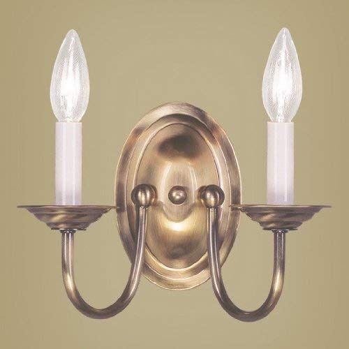 Livex Lighting 4152-01 Home Basics 2 Light Antique Brass Wall Sconce
