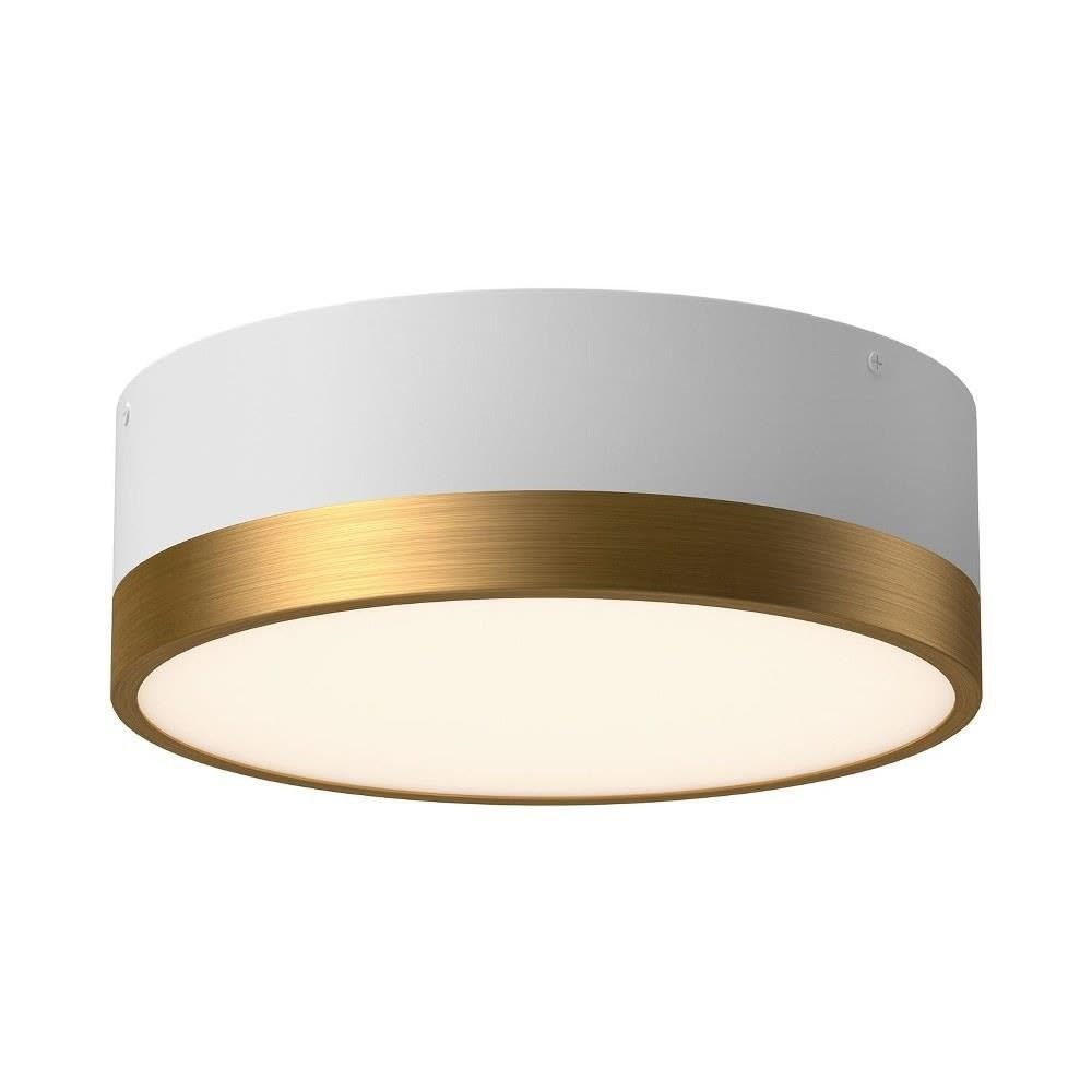Alora Mood FM556212AGWH Brisbane Flush Mount, Aged Gold/White