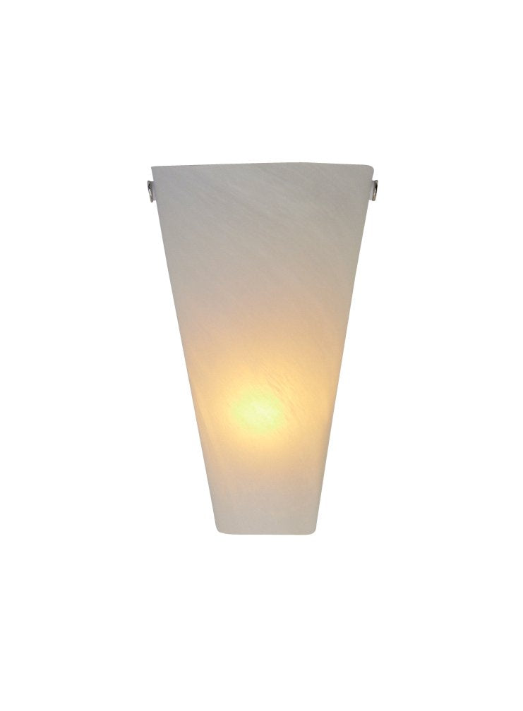 Its Exciting Lighting IEL-4400 Frosted Marble Glass Wall Sconce, Battery Powered, 4 Hour Timer, Conical Design