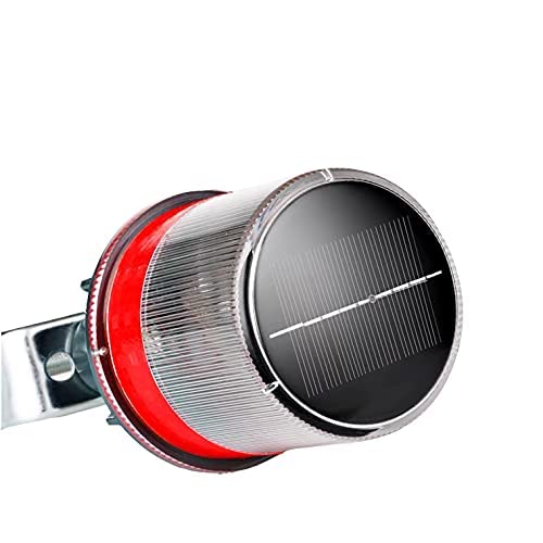 Britta Products Solar Strobe Warning Light - Super Bright Red, Waterproof IP48, Wireless, Model SNL-002-RED, 360 Degree Flashing