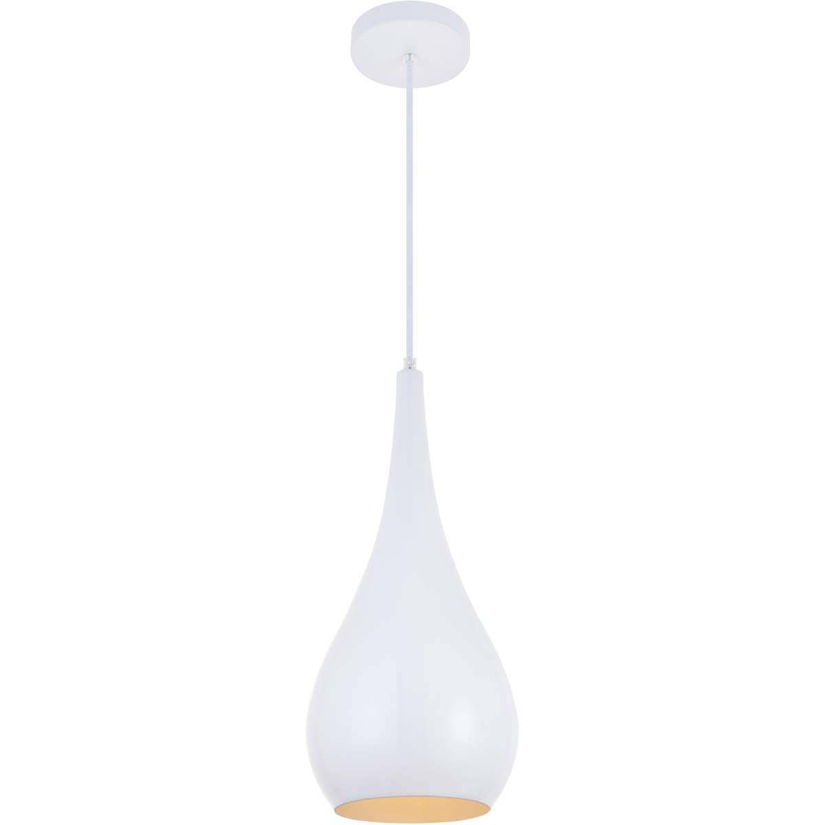 Living District Nora White Aluminum Pendant Light - 1 Light Fixture