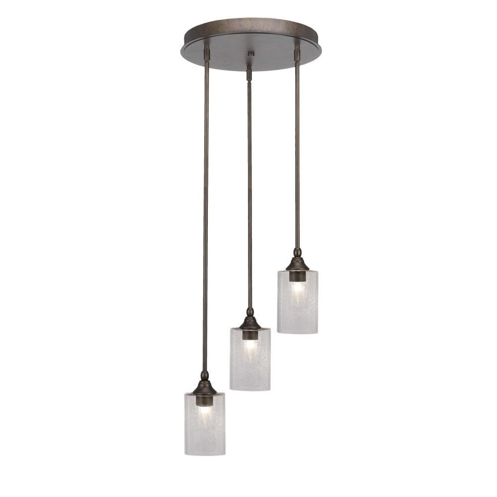 Empire 3 Light Cluster Pendalier in Bronze (2143-BRZ-300)