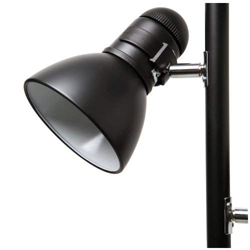 Boston Harbor 3-Light Adjustable Tree Lamp, Black Metal, 60W A19, Model TL-TREE-134-BK-3L