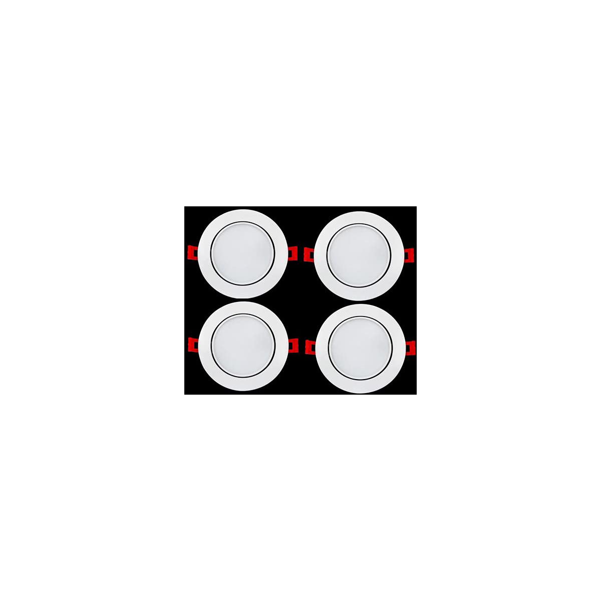 6''12W 3000K 650Lm Round Gimbal 30 Tilting White Finish CRI80