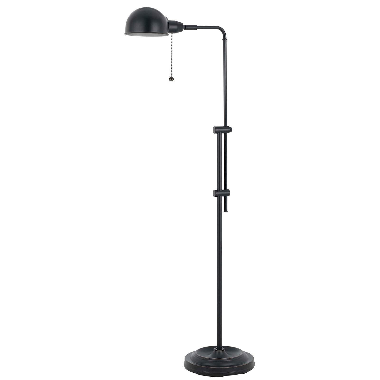 HomeRoots Bronze Adjustable Floor Lamp with Dome Shade, 58 in. Traditional Design