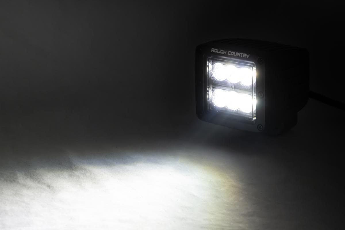 Rough Country 2" Black Series Square Cree Cube Led Lights | Flood - 70133Bl