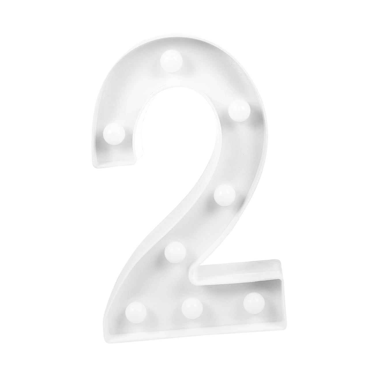 TOBBOMEY 1pc Led Number Sign Decorative Marquee Number Night Light for Parties Weddings and Events Safe Design Battery Operated 