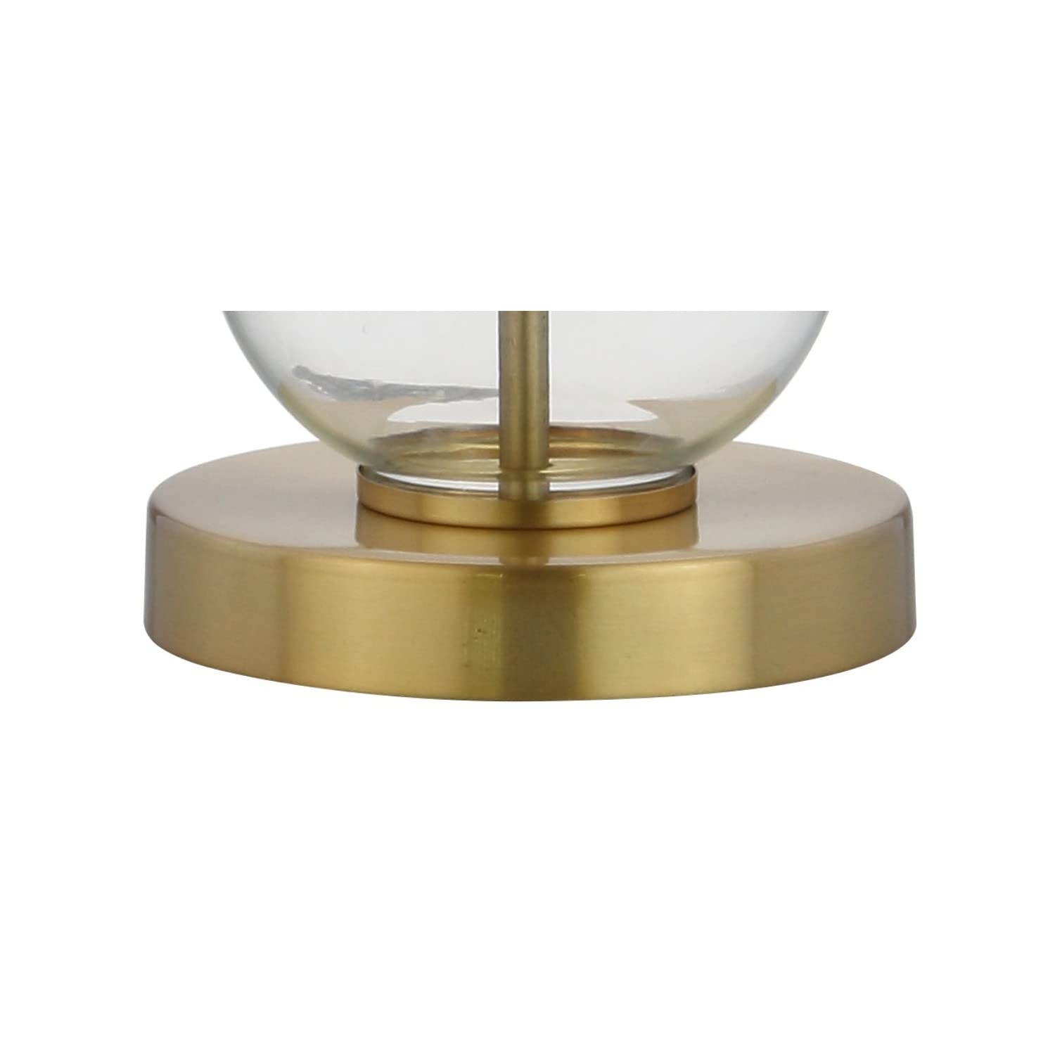 JONATHAN Y Set of 2 Table Lamps, 27" Glass Triple-Sphere LED, Clear/Brass, Model JYL1070A-SET2, Contemporary Design for Bedroom/