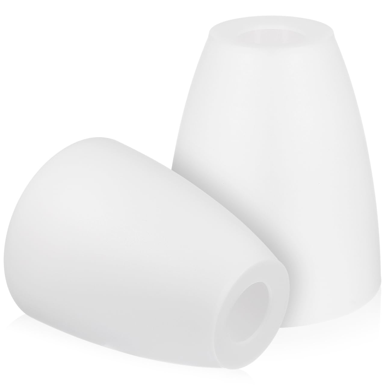PartyKindom 2 Pcs Plastic Lampshade Replacements for Torchiere Floor Lamps Shatter-Resistant White Light Covers for Bedside Fixt