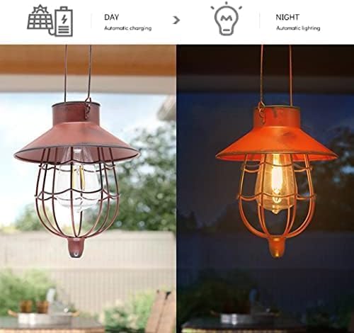 YAKii Solar Lanterns 6 Pack Metal Waterproof Outdoor Lights Warm White Red LP6