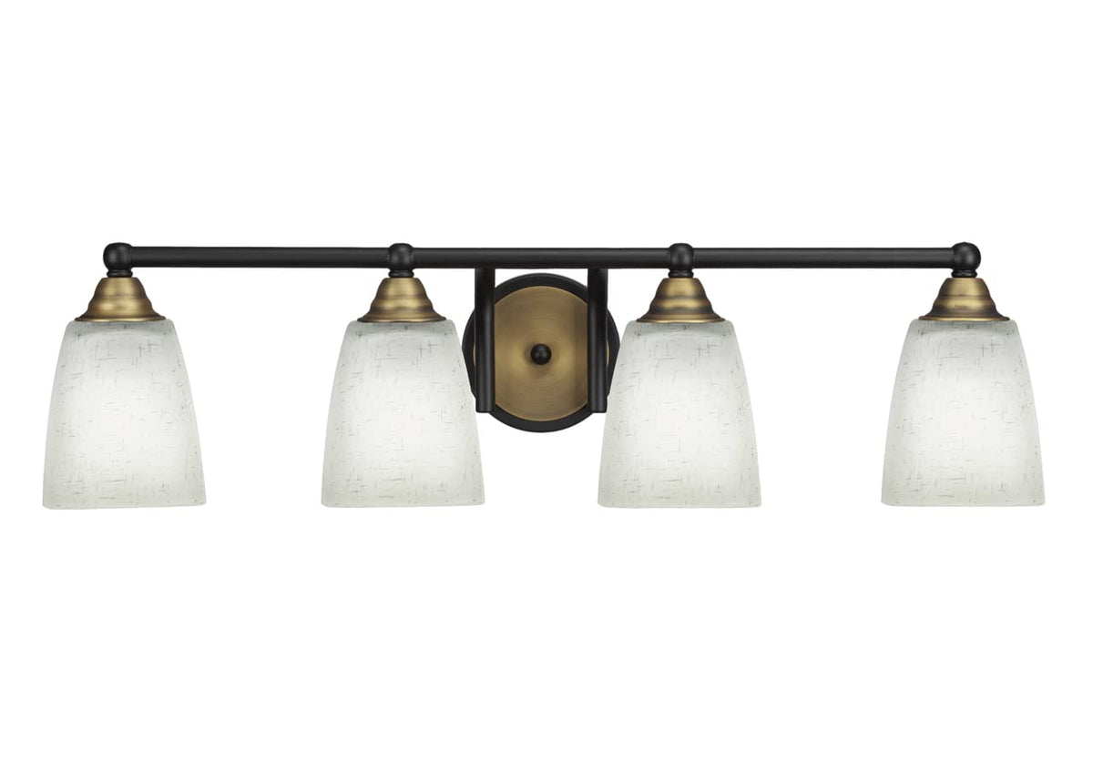 Toltec Lighting Paramount 4 Light Bath Bar In Matte Black & Brass (3424-Mbbr-460)