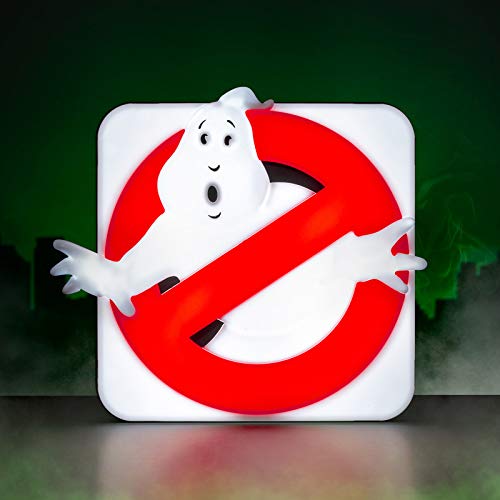 Numskull Ghostbusters Logo Lamp - Red and White Plastic Wall Light, Ambient Gaming Accessory, Model 5056280422778