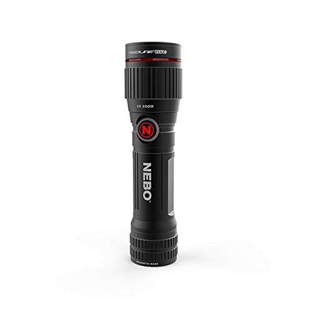NEBO Redline Flashlight, Rechargeable LED, 450-2000 Lumens, Water & Impact Resistant, Anodized Aluminum, Black, Model NEB-FLT-0003