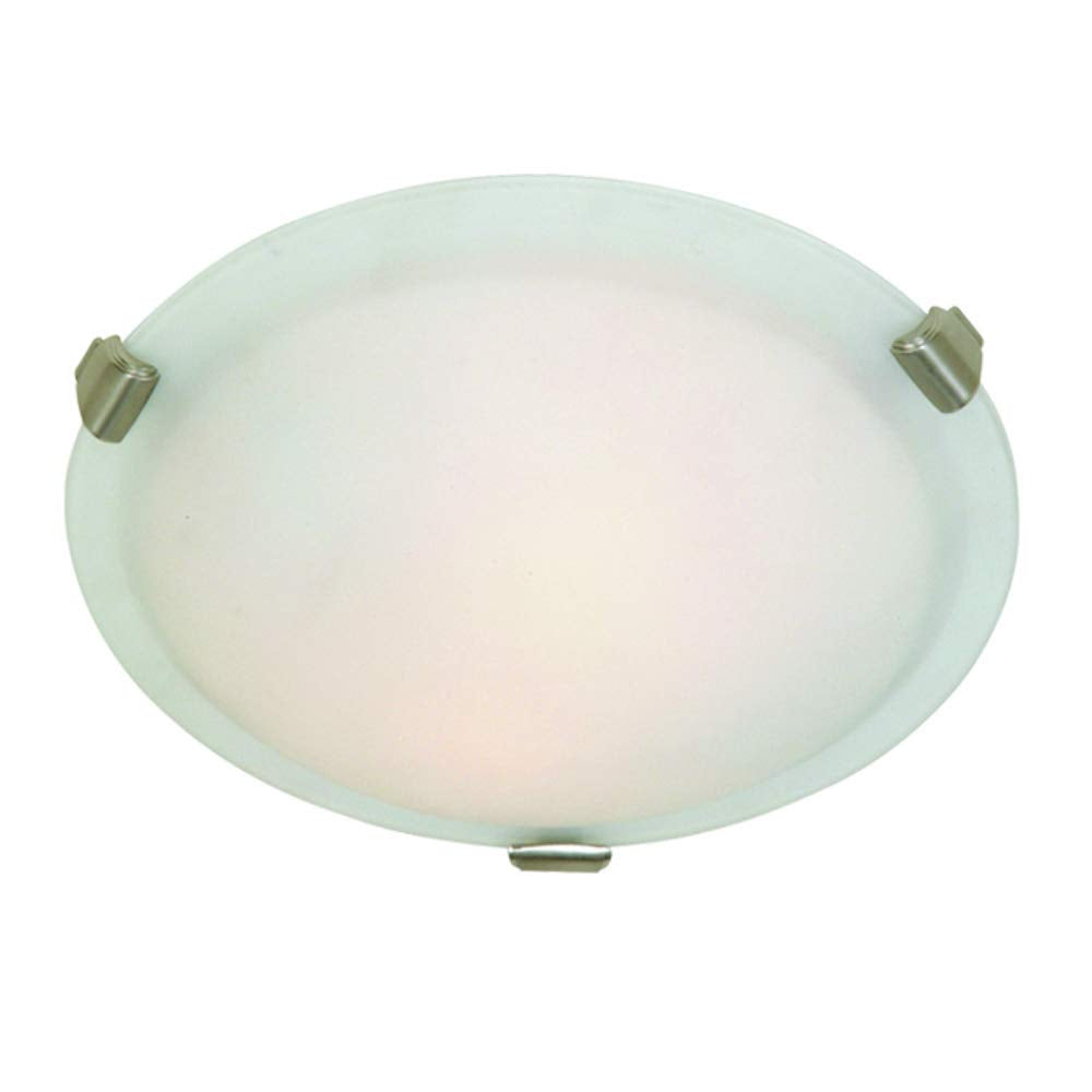 Artcraft Lighting Clip Flush Medium Round Flush Mount Light, Brushed Nickel