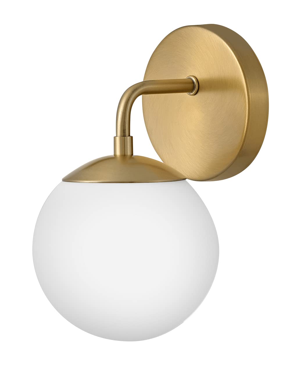 Lark Julep 85000LCB Single Bath Vanity Light, Art Deco Globe, Modern Style, Lacquered Brass