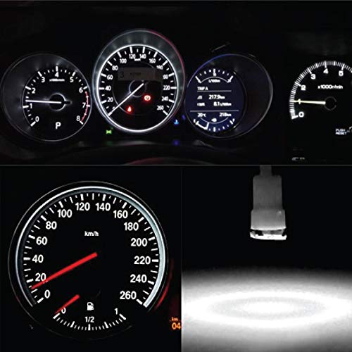 Jtech 10 X T5, 5050 Smd Led White Instrument Panel Dash Light Bulb 74 17 18 37 70 2721
