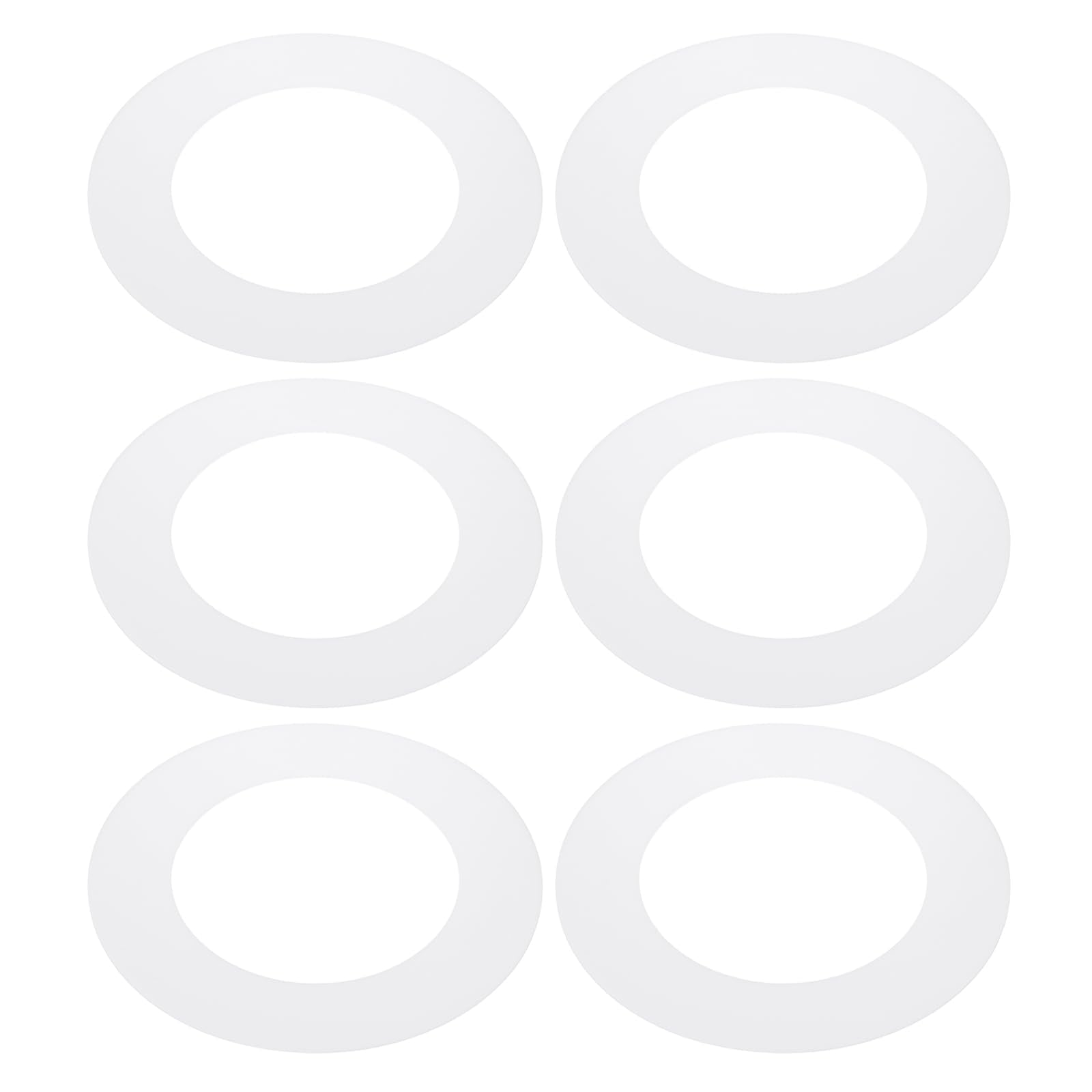 PATIKIL 4.3 ID 6.7 OD Plastic Trim Ring, 6 Pcs Ceiling Light Goof Rings Matte Circular Light Cover Lighting Fixture for Ceiling 