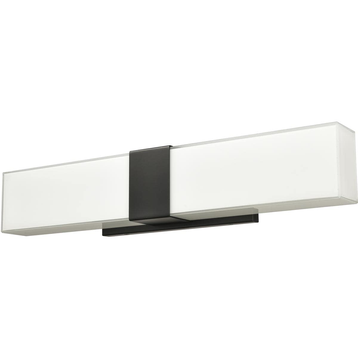 Elk Home Reciprocate Vanity Light - 2-Light In Matte Black Finish, With White Glass, Modern/Contemporary Style