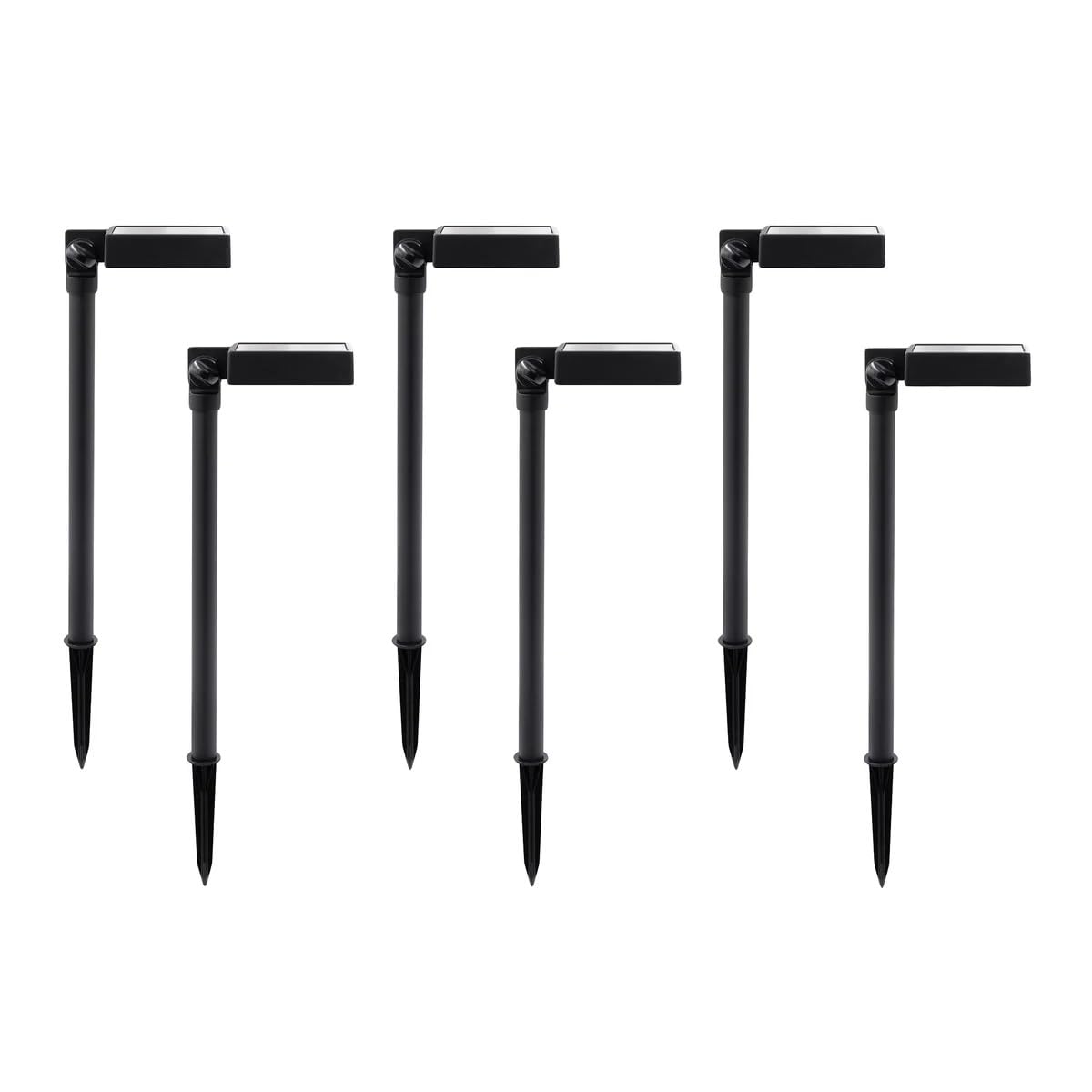 Tommy Bahama LED Solar Path Lights, Adjustable Head, 40 Lumen, Black Finish, 6-Pack, Model 10907-40-6GB