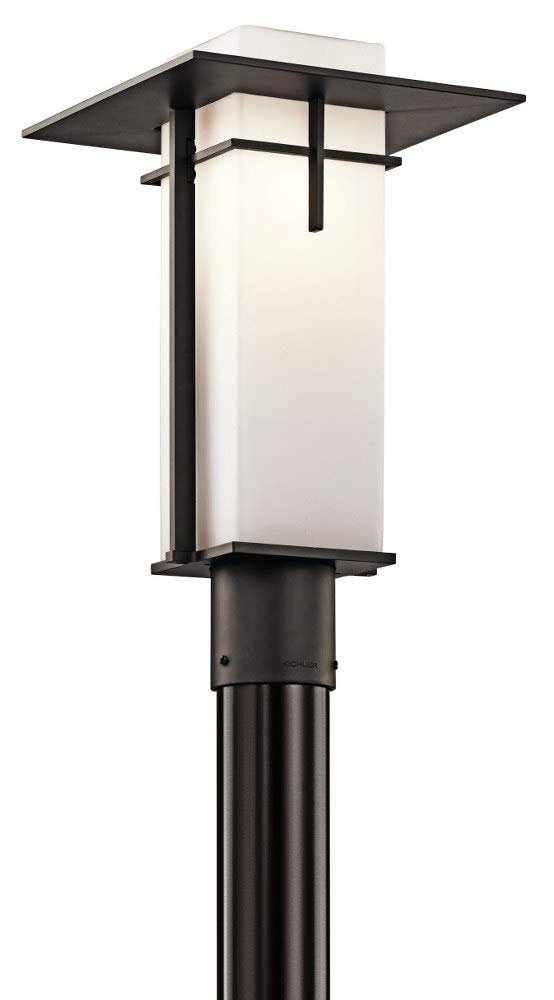 Kichler Outdoor Post Mount Light, 1-Light, Metal, Old Bronze, Model 49646OZ