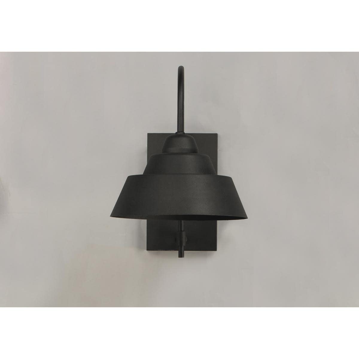 Maxim Shoreline Outdoor Wall Sconce, 1 Light, 10.75in W x 15in H, Black, Polycarbonate, Model 10104BK