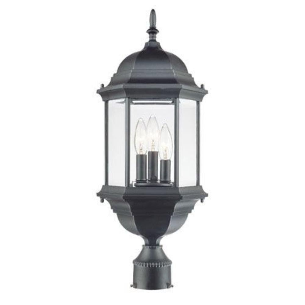 Acclaim Lighting 5187Bk Black Three Light Outdoor Post Mount Fixture - 9.25 X 21.5 Inches