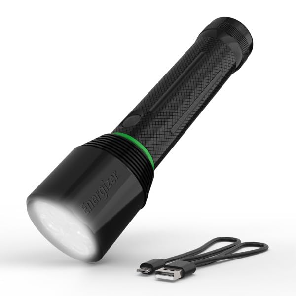 Energizer X3500 LED Rechargeable Flashlight, Powerful 3500 Lumen Flash Light, IPX4 Water Resistant, Excellent Emergency Power Ou