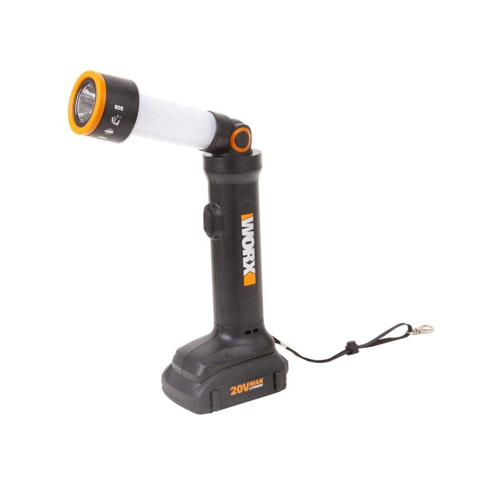 WORX WX027L 20V Power Share LED Flashlight, Black, Plastic, 10.63 x 2.95 x 4.72 Inches