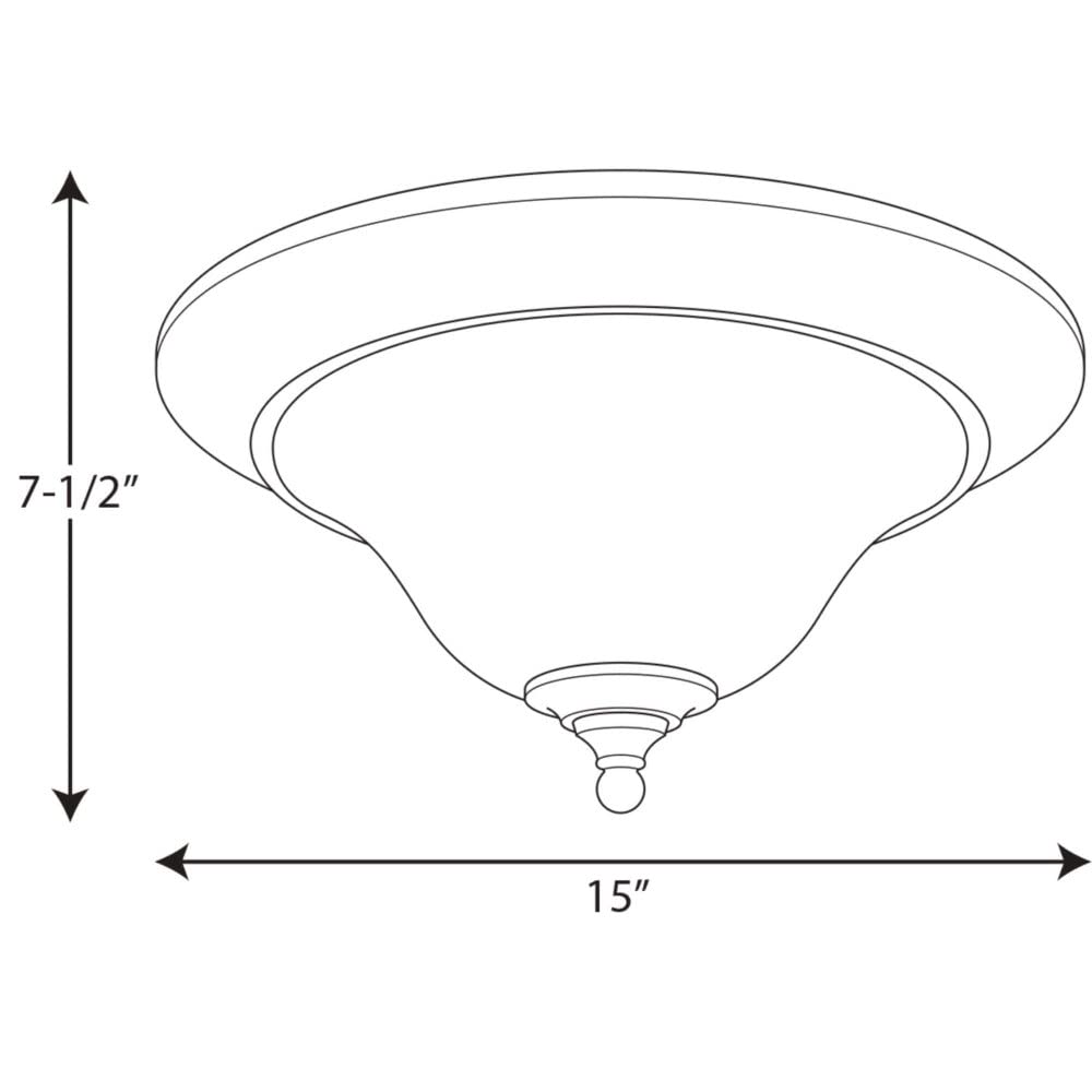 Trinity Collection Two-Light 15'' Close-To-Ceiling