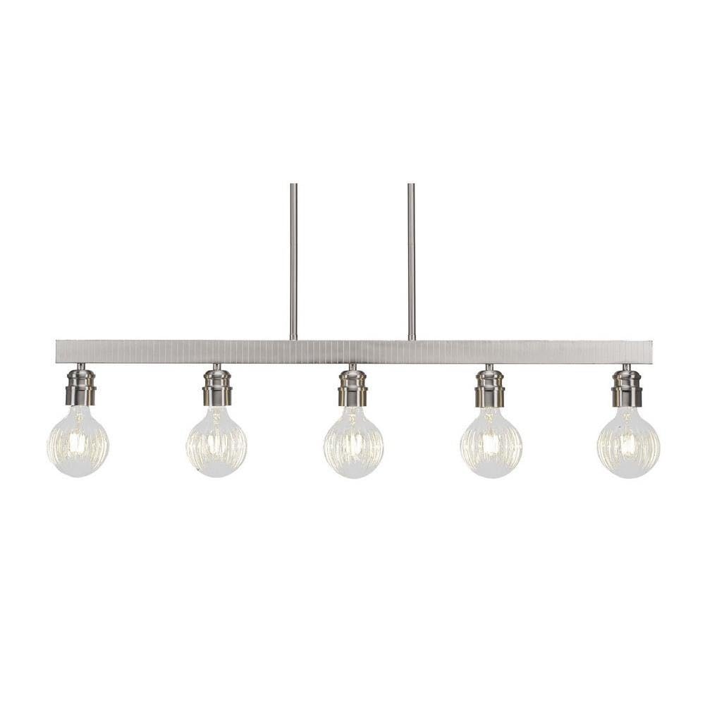 Edge 5 Light Island In Brushed Nickel (1185-Bn-Led45C)