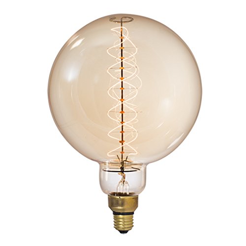 Bulbrite grand Nostalgic collection 60 Watt Dimmable globe Shape Oversized Decorative Incandescent Light Bulb with Medium (E26)